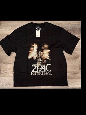 NWT Men's H&M 2Pac Boxy Shirt Size XL